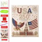 🎆🇺🇸 USA 250th Anniversary Pearl Art Kit – Patriotic DIY Craft