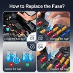 🚗Professional 300PCS Automotive Fuse Assortment with Circuit Tester & Puller