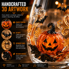 🎃 3D Halloween Artisan Glassware Collection | For Magical Halloween Sips, Eye-Catching 3D Details, Luminous Festive Party Moments & Cozy Fall Home Bar Glow