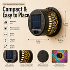 🌸Solar Mandala Wall Light Outdoor Garden Fence Projector Lamp Patio Ambient Decor