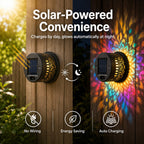 🌙Solar Mandala Wall Light Outdoor Garden Fence Projector Lamp Patio Ambient Decor