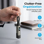 🔌 4-in-1 Charging Cable with Digital Display & Keychain – Fast-Charging, Kink-Resistant & Compact