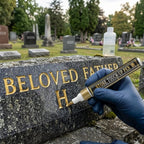 🔥HOT SALE 🐦Golden Tombstone Marker Pen for Restoring Faded Grave Inscriptions