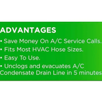 ❄️ AC Drain Line Cleaner Adapter — Rapid PVC Unclogging Tool, Stop AC Leaks & Save $200+ in Repair Fees