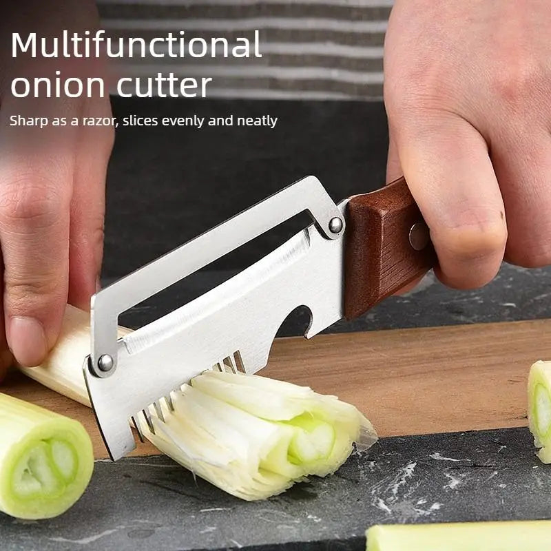🔪Wooden-Handled Stainless Steel Sharp Peeler with Built-In Bottle Opener