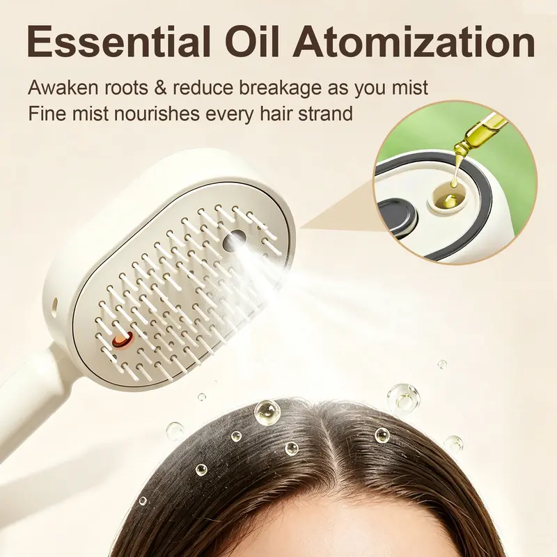 ✨ Electric Spray Comb – Nano Mist, Anti-Static, Scalp Massage