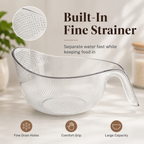 Multipurpose Rice Strainer Bowl – Easy Drain Kitchen Washing Bowl for Rice, Fruits & Vegetables