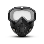 A Full-face Goggle with Anti-fog High-definition Lenses, a Detachable and Adjustable Ski Mask, and a Comfortable Sponge Pad - Made of Plastic.