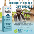 VARIFY 4-in-1 TDS Meter Digital Water Tester for Drinking Water Accurate 0-9990 PPM EC & Temp Readings Ideal for RO Systems Aquariums Pools Portable & Travel-Friendly Halloween Sales