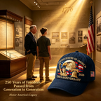 250th Anniversary American Patriotic Dad Hat with Eagle Statue of Liberty Embroidery