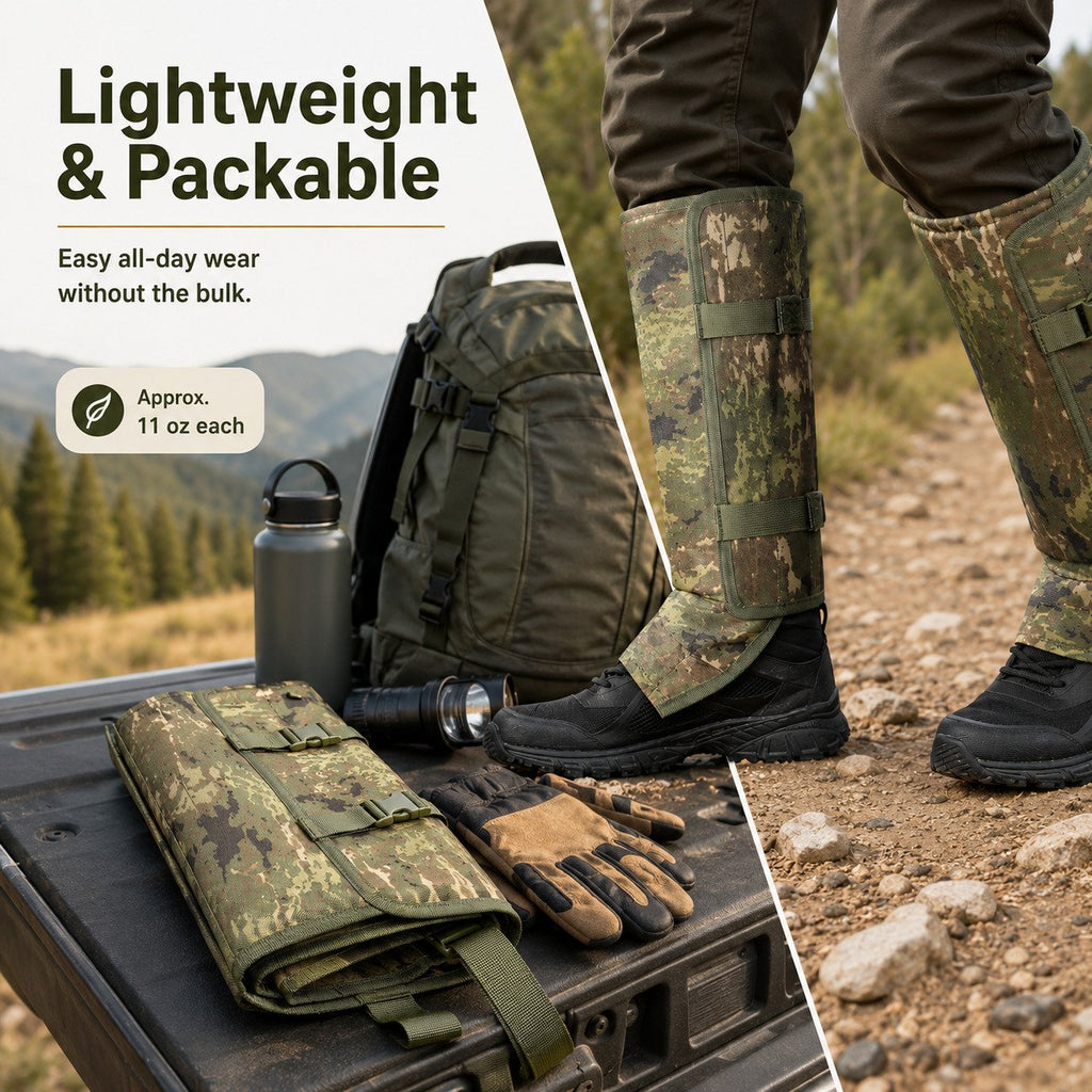 Unisex Adjustable Outdoor Snake-Resistant Leg Gaiters, Abrasion-Resistant Durable Fabric Protective Gear for Hunting, Hiking