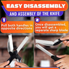 2 in 1 Kitchen Scissors– Stainless Steel Blade & Plastic Cutting Board Scissors