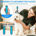 🎁Double-Sided Pet Rake – Deshedding Tool for Dogs & Cats 🐶🐱