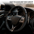 Car Steering Wheel Cover, Non slip Design Steering Wheel Protector, Universal Car Steering Wheel Cover for 15 Inch