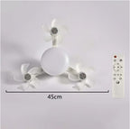 2026 New E27 Socket Ceiling Fan Light - 2-in-1 Silent LED Fan with Remote Control