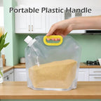 🔥5 Counts Reusable Food Sealed Bags, leak proof design, prevent liquid spillage