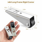 🚪 4-Pack Low-Profile Door Repair Casters | Quiet Nylon & Steel Fixed Wheels