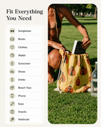 ⏰LAST DAY $20 OFF - 🏖️Sand Cloud 2-in-1 Turkish Cotton Towel Bag with Inner Zip Pocket & Sand-Repelling Fabric