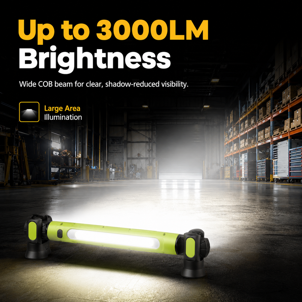 🔥🌟🔦Multifunctional magnetic rechargeable work light💡 Ideal for Mechanic, Car Repair & Garage Use