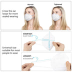 🔥100 pieces - KN95 Mask, 5-layer breathable design, excellent ventilation effect, suitable for decoration and outdoor use