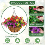 FREE SHIPPING!🔥Simulated Hanging Flower Basket 🌸No Watering💧. No Wilting. Just Perfect Blooms.