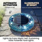 ✨4/8 Pack Solar Outdoor Mosaic Disk Lights, Waterproof Decorative Pathway LED Light