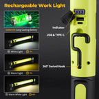 Under Hood Work Light Bar, 3000LM LED Magnetic Light Bar with Hooks, 5200mAh Cordless Rechargeable Hood Light Fathers Day Dad Gifts for Men/Mechanic/Car Repairing/Garage