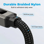 🔌 4-in-1 Charging Cable with Digital Display & Keychain – Fast-Charging, Kink-Resistant & Compact