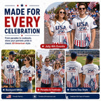 🗽 USA 250th Anniversary Baseball Jersey – Patriotic Statue of Liberty Print, 4th of July Outfit