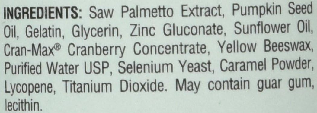 TruNature Prostate Plus Health Complex - Saw Palmetto with Zinc, Lycopene, Pumpkin Seed, Cranberry - 250 Softgels (1 Bottle)