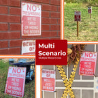 NO  TRESPASSING  WE'RE  TIRED  OF HIDING  THE BODIES