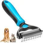 ✨ Double-Sided Pet Rake – Deshedding Tool for Dogs & Cats 🐶🐱