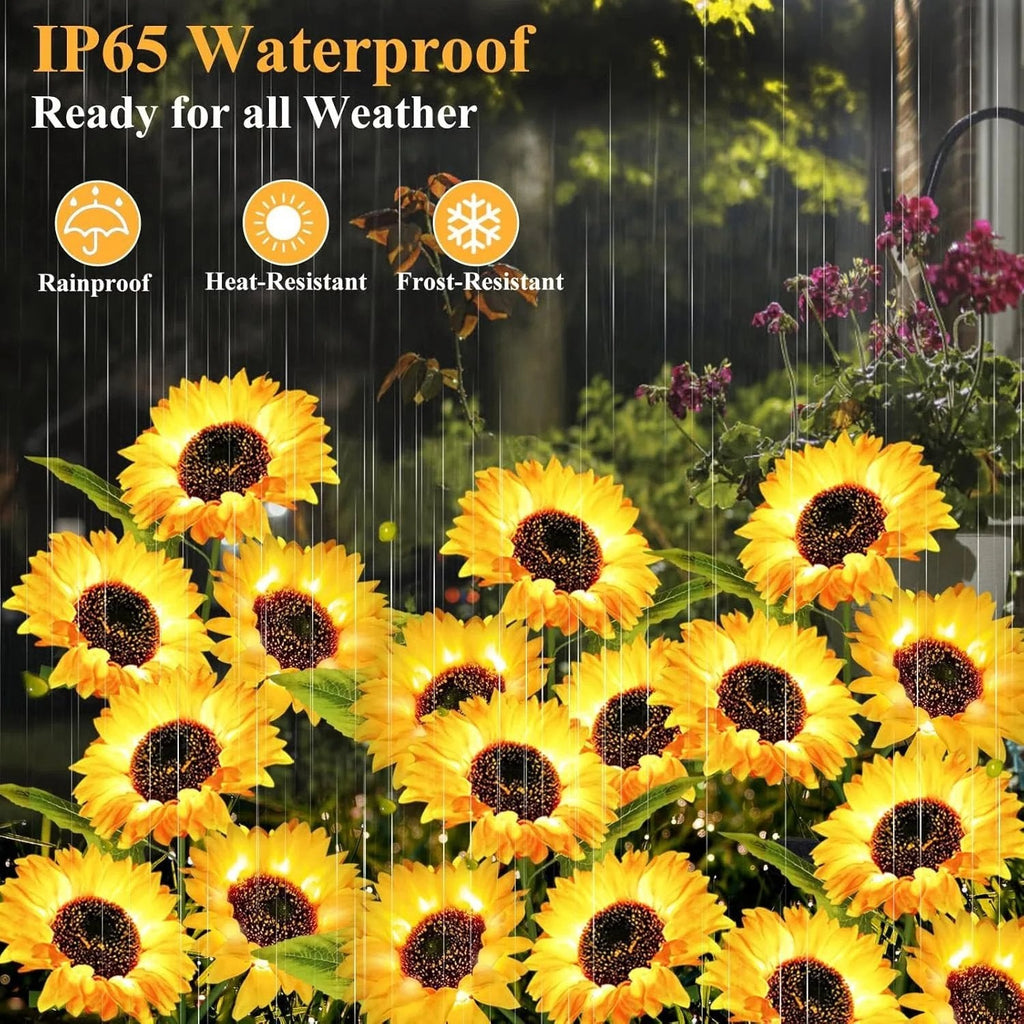 2026 UPGRADED Solar Sunflowers – Hyper-Realistic Petals, Stunning Shadow Projections & Dusk-to-Dawn Garden Magic 🌻