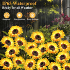 2026 UPGRADED Solar Sunflowers – Hyper-Realistic Petals, Stunning Shadow Projections & Dusk-to-Dawn Garden Magic 🌻