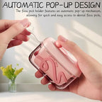 Travel-sized storage case with automatic pop-up dispenser, portable & refillable