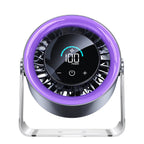 🔥Coolhill Desktop Fan Turbo Table Fan Travel Vacation Essentials for Office 100-Speed Digital Display Low Noise Rechargeable Battery Dual Adjustment Modes Quiet Cooling Quiet Desk Fan Portable
