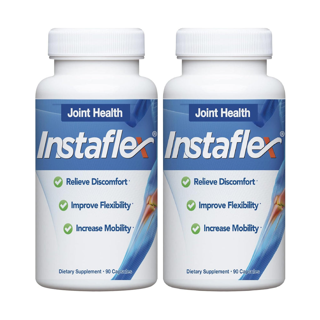Instaflex Joint Support Supplement for Men and Women - Glucosamine, MSM, White Willow, Turmeric, Ginger, Cayenne, Hyaluronic Acid - 90 Capsules