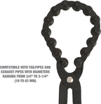 Exhaust Cutter, Cuts 3/4" to 3-1/4" Pipe, Durable Chain Cutter Tool, Easy One-Handed Rotation, Compact Pipe Cutter Chain for Tight Spaces