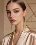 🔥Limited Time 50% Off✨14K Gold Plated Long Tassel Earrings for Women