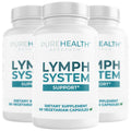 PUREHEALTH RESEARCH Lymph System Support - Lymphatic Drainage Supplement for Women & Men - Bromelain, Echinacea, Dandelion, Burdock Root, Lemon Powder, Kelp, Cleavers & More - 60 Capsules