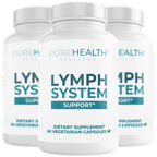 PUREHEALTH RESEARCH Lymph System Support - Lymphatic Drainage Supplement for Women & Men - Bromelain, Echinacea, Dandelion, Burdock Root, Lemon Powder, Kelp, Cleavers & More - 60 Capsules