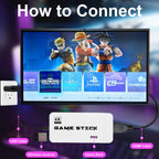 2026 Upgraded Retro Game Stick, 4K HDMI Classic Video Games, Built-in 23 Emulators, 40000+ Games, Plug and Play Video Gaming Stick with Upgrade Dual Controllers