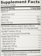 TruNature Prostate Plus Health Complex - Saw Palmetto with Zinc, Lycopene, Pumpkin Seed, Cranberry - 250 Softgels (1 Bottle)