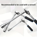 Flexible Socket Extension Bar Set – Bendable Ratchet Wrench Extensions for Tight Spaces, Carbon steel Automotive Repair Tool Kit