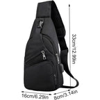 Men's Waterproof Oxford Sling Chest Bag for Travel & Daily Use