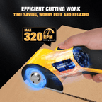 Cordless Electric Scissors: 3X Faster Rechargeable Rotary Cutter for Fabric, Cardboard, Leather & Carpet