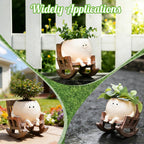 😊 Smiley Face Rocking Chair Planters Flower Pots for Plants