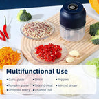 Electric Mini Food Chopper-300ml, 4-Blade Electric Processor
