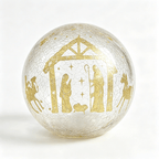 ✝️Light-up cracked glass ball with Jesus and reindeer design🫎