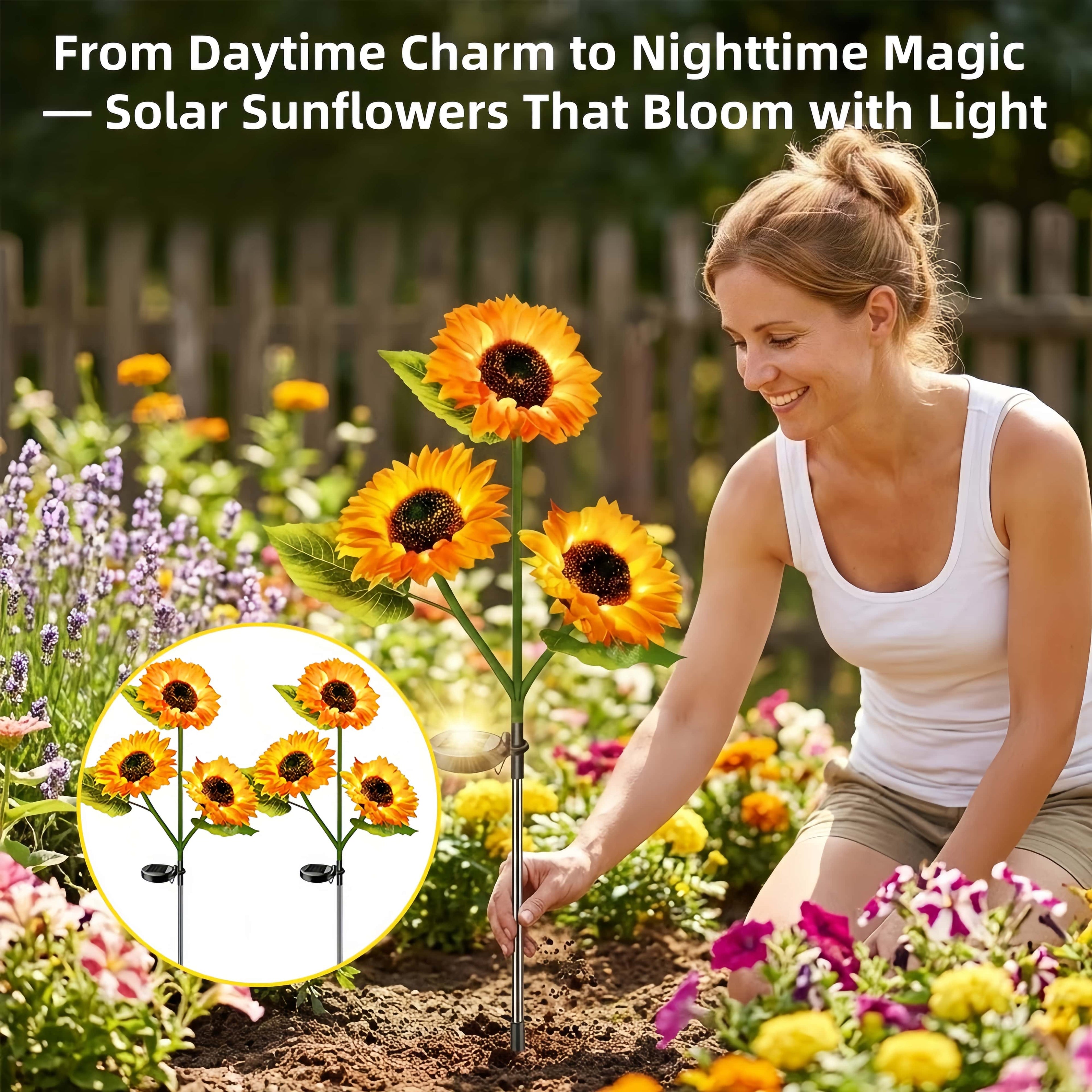 🌻 49% OFF🔥Solar Sunflower Garden Lights: Illuminate Your Outdoors with Sun-Kissed Charm